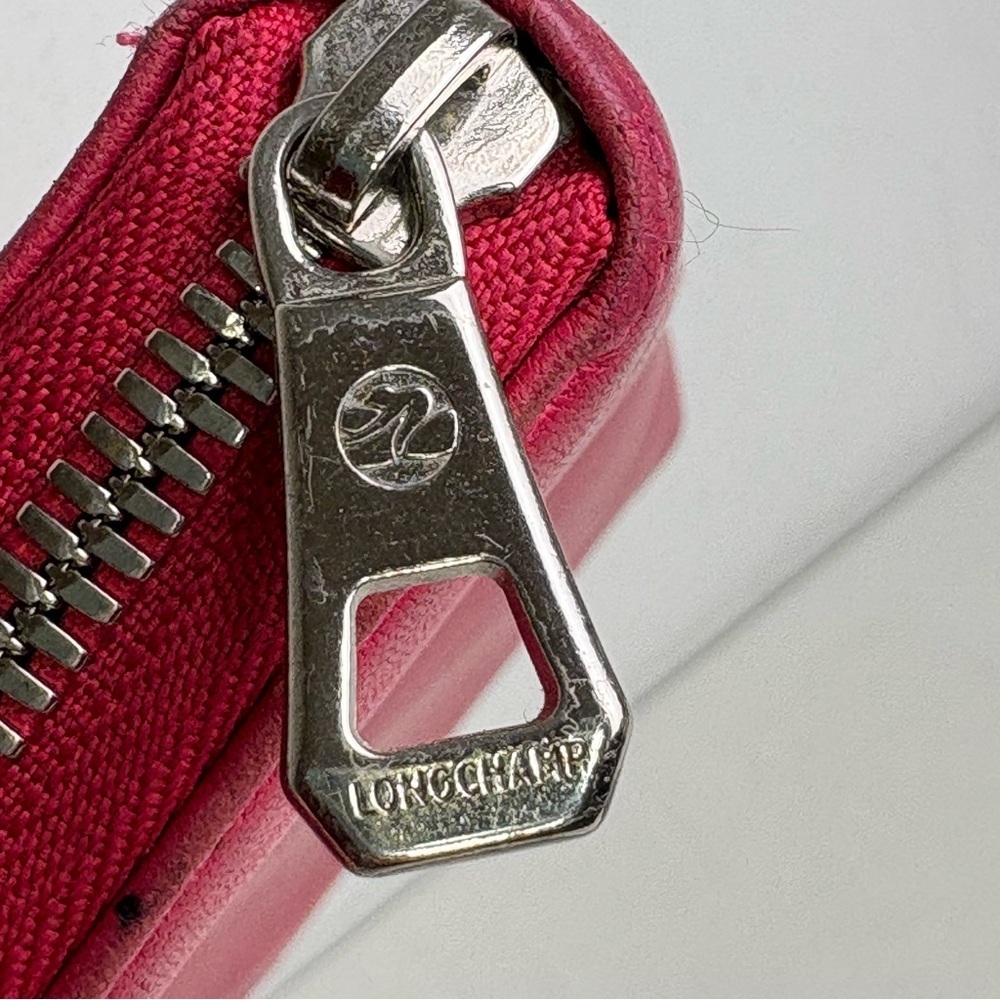LONGCHAMP Pink Leather Bifold Wallet * flaws* - Picture 8 of 16